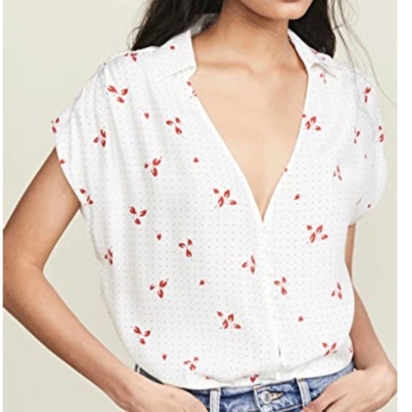 Equipment Alloura V-Neck Cap-Sleeve Silk Blouse - Picture 9 of 9